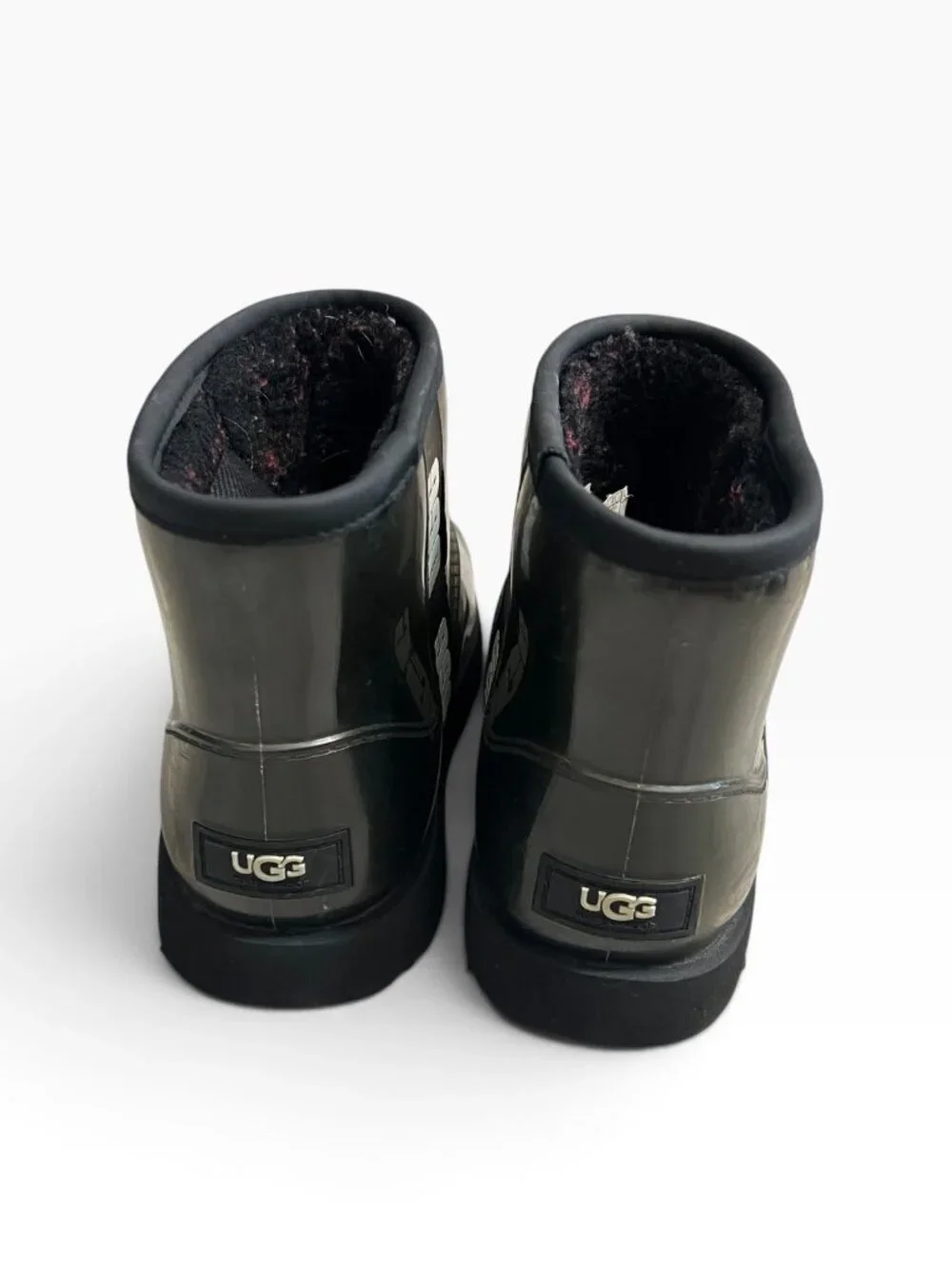 UGG Classic Clear Mini Boots Black Waterproof Youth Size 2 US Comfy Winter